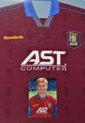 1995/6 Tommy Johnson Signed Aston Villa football shirt inscribed 'Presented to Jon, 1995/6 Season