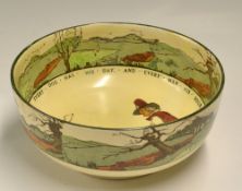 Royal Doulton Golfing Series Ware fruit bowl - decorated with Crombie style golfing figures and 2x