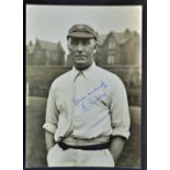 Wilfred Rhodes Signed Cricket Press Photograph signed in ink to the front, stamped 'The Central