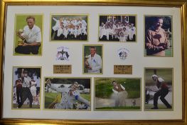 Unique 2002 and 2004 Ryder Cup signed photograph golf display of the victorious European teams -