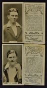 1928 Millhoff 'Famous Test Cricketers' Cigarette Cards manufactured by De Reszke, real photograph