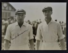 Ron Hamence Signed Cricket Press Photograph signed to the front in ink, stamped to the reverse '