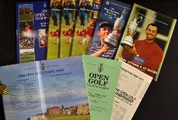 7x Open Golf Championship programmes from 1990's to incl 1991 (Royal Birkdale) signed by Tony