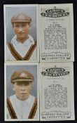 1926 Godfrey Phillips Cigarette Cards 'Famous Cricketers' a set of 32 in overall good condition,