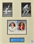 Gary Sobers and Richard Hadlee Signed Cricket Print 'Cricketing Knights' with colour and black and