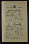 Fine 1953 England v Australia Silk Scorecard at Kennington Oval, 5th Test match date August 15th (