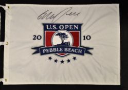 2010 U.S Open Golf Championship pin flag signed by the winner Graeme McDowell - played Pebble