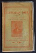 Scarce 1896 The Ninth Australian Cricket Tour Player Profile Booklet with Particulars of the team