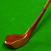 A.H Scott Elie POWF late scare neck stained persimmon driver - with added wooden plug to the toe