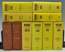 Wisden Cricketers Almanacks from 1957 onwards a varied selection of hard back issues to include 1957