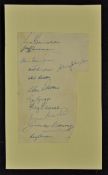 1954-55 New South Wales Cricket Team Autographs inscribed to a clipped piece with signatures