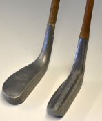 2x Alloy headed Putters including a distressed Y Model and a patent 'Bogee' putter by Foster Bros,