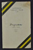 Rare 1926 'Australian Cricket Team' Programme of return Journey London to Sydney illustrated and