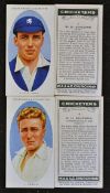 1936 Churchman 'Cricketers' Cigarette Cards a set of 50 cards, appear in good condition overall