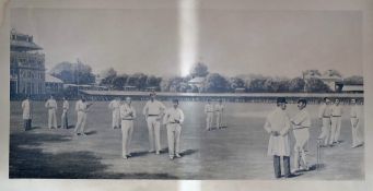 Early 1895 Large Cricket Photogravure titled "Lord's on a Gentleman versus Players Da" from the