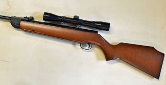 .177 Webley and Scott "Excel" air rifle serial no 825636 complete with Bisley Waterproof 4 x 32
