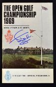 1969 Open Golf Championship official programme signed by the winner Tony Jacklin - played at Royal