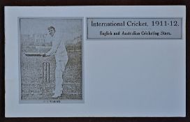 International Cricket 1911/12 English and Australian Cricketing Stars Publication containing