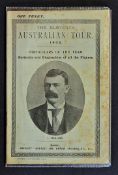 The Eleventh Australian Cricket Tour 1902 Booklet containing Particulars of the team with