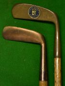 Modern Old Course of St Andrews Brass Blade Putter with central rear badge t/w a Gem styled brass