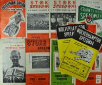 1960s Speedway Assorted programmes includes 1961 Stoke v Middlesbrough, Cradley Heath v Stoke,