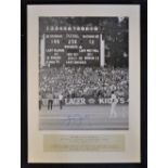 Geoffrey Boycott Signed Photograph depicting Boycott acknowledging the cheers of the crowd upon