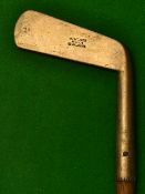 W Wilson maker St Andrews straight gun metal blade putter c.1890 still fitted with the original