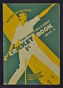 Rare 'The Sporting Globe Cricket Book' 1932-3 'Bodyline Series' containing records of the Tests,