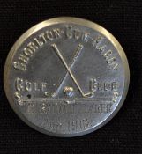 1913 Chorlton - Cum - Hardy Golf Club silver button - engraved Mrs R.H Whitaker August 1913
