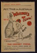 1911/12 M.C.C. Tour in Australia Cricket Press Series Booklet 'Warner's Team!' edited by F.