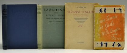 Tennis Book Selection by Suzanne Lenglen includes 'Lawn Tennis The Game of Nations' 1925, 'Lawn