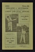 1930 England v Australia Lord's and Oval Annual a Special Test Match Edition edited by Robin Baily