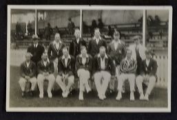 England XI v Australians 1926 Post Card depicting the team with players including Astill, Jardine,