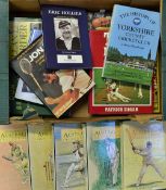 Assorted Signed and Unsigned Cricket Books to include signed books such as 'Flannelled Fool and