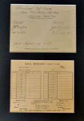 Rare 1926 England vs Scotland International Golf Match signed result card and scorecard - signed