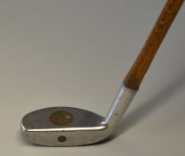 Donaldson Rangefinder 'Bunny' Putter small headed steel mallet with central circular brass disc