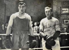 Boxing 1929 Primo Carnera Signed Print inscribed ' To my friend Harry Drake Windsor, 10/10/29, Primo