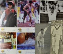 Cricket signature selection to include F. Trueman, K. Miller and Ponsford on magazine cut outs and