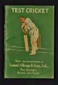 1926 England v Australia Cricket Test Match 'Brewery Trade' Pocketbook produced by Allsopp & Sons