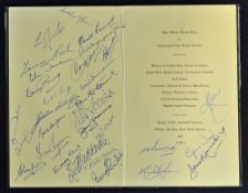 The Centenary Test England v Australia 1980 Cricket Signed Dinner Menu extensively signed to include