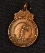 Bruntsfield Links bronze golfing medal embossed on the obverse "Cranston Short-Hole Golf Tournament"