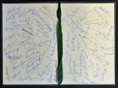 Extensively Signed 1880-1980 Centenary Test Match Dinner Menu England v Australia held at Hotel