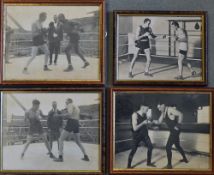 Boxing Selection of Harry Drake Sparring Photographs to include George Godfrey America Heavyweight