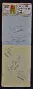 England 1979 Cricket Team Autographs to include Hendrick, Lever, Miller, Taylor, Edmonds, Willis,