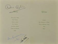 Dennis Compton and Don Bradman Signed 1960 Test Match Menu - dated Saturday July 9th no further