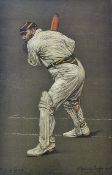 Chevalier Tayler 'W.G. Grace' Cricket Print framed and glazed, measures 47 x 61cm approx.