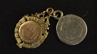 2x early Kinghorn Golf Club medals from the1890's to incl yellow metal engraved on the reverse "1895