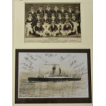 1926 Australian Tour of England Signed Print with signatures inscribed in ink to a picture of the