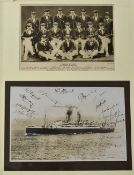 1926 Australian Tour of England Signed Print with signatures inscribed in ink to a picture of the