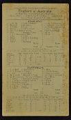 1905 England v Australia Cricket Scorecard played at Headingley, Leeds date July 3-5, 3rd Test